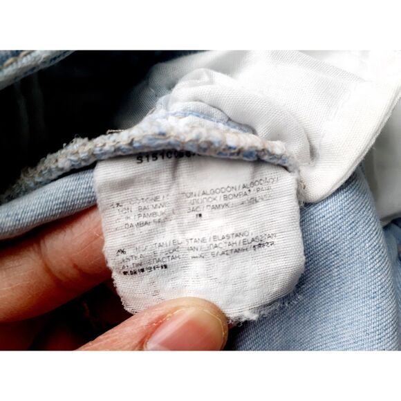 Jeanswear 72D Push Up Lightblue Womens Straight Leg Cotton Blend Jeans Size W28 - Picture 12 of 13